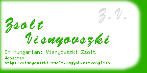 zsolt visnyovszki business card